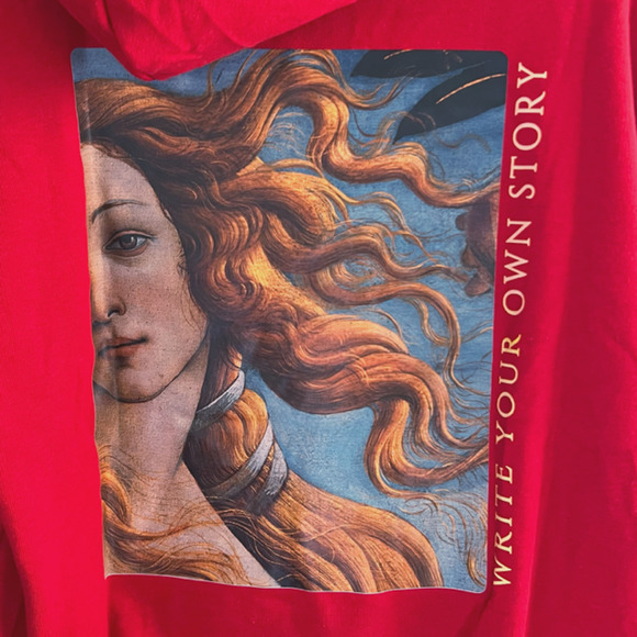 Never Old "Write Your Own Story" Hoodie Sweatshirt Red, NWT-Large - Picture 6 of 7